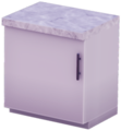 White Single-Door Counter (Right Handle) with White Marble Top.png