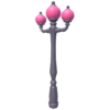 Round Pink Three-Pronged Lamppost.png