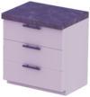 White Triple-Drawer Counter with Black Marble Top.png