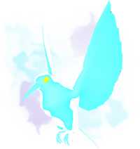 Blue Whimsical Sunbird.png